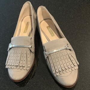 Louise et Cie Light Gray Fringe Loafers